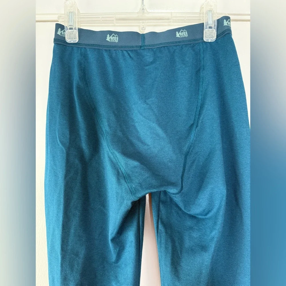 REI Co-Op Kids Base Layer Leggings Teal Blue Green Size Large 14-16 Hike Winter